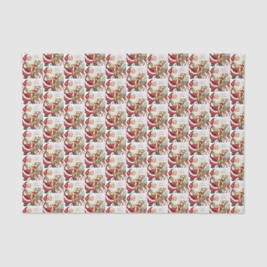 レトロヴィンテージクリスマスキャットホリデータイル 薄葉紙 (正面)