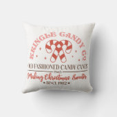 レトロヴィンテージクリスマスキャンディコサイン クッション (裏面)