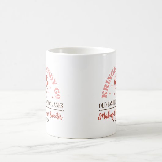 レトロヴィンテージクリスマスキャンディコサイン コーヒーマグカップ (中央)