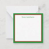 レトロヴィンテージクリスマスキャンディーケーン追加文字 ノートカード (裏面)