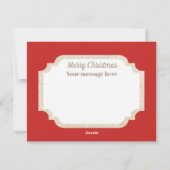 レトロヴィンテージクリスマスクラウドメッセージカードを追加 シーズンカード (裏面)