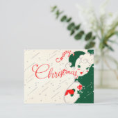 レトロヴィンテージクリスマスクラウドメッセージカードを追加 シーズンカード (スタンド正面)