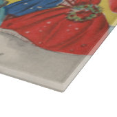 レトロヴィンテージクリスマスグリーティングアンティーク冬 カッティングボード (角)