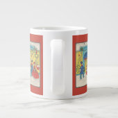 レトロヴィンテージクリスマスグリーティングアンティーク冬 ジャンボコーヒーマグカップ (裏面)