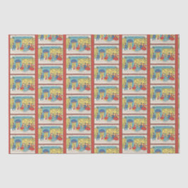 レトロヴィンテージクリスマスグリーティングアンティーク冬 薄葉紙