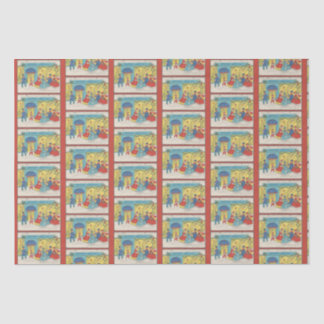 レトロヴィンテージクリスマスグリーティングアンティーク冬 薄葉紙