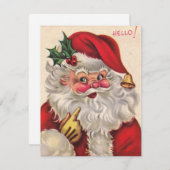 レトロヴィンテージクリスマスサすてきンタ シーズンカード (正面/裏面)