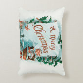 レトロヴィンテージクリスマスサカッコいいンタグリーティング アクセントクッション (正面(垂直))