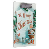 レトロヴィンテージクリスマスサカッコいいンタグリーティング クリップボード (右)