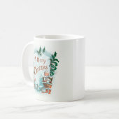 レトロヴィンテージクリスマスサカッコいいンタグリーティング コーヒーマグカップ (正面左)