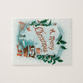 レトロヴィンテージクリスマスサカッコいいンタグリーティング ジグソーパズル (横)