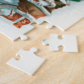 レトロヴィンテージクリスマスサカッコいいンタグリーティング ジグソーパズル (側面)