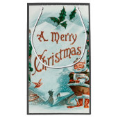 レトロヴィンテージクリスマスサカッコいいンタグリーティング スモールペーパーバッグ (裏面)