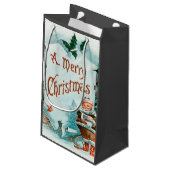 レトロヴィンテージクリスマスサカッコいいンタグリーティング スモールペーパーバッグ (裏面アングル)