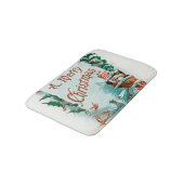 レトロヴィンテージクリスマスサカッコいいンタグリーティング バスマット (アングル)