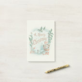 レトロヴィンテージクリスマスサカッコいいンタグリーティング ポストイット (デスク上)