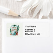 レトロヴィンテージクリスマスサカッコいいンタグリーティング ラベル (インサイチュ)