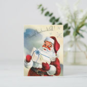 レトロヴィンテージクリスマスサンタアド名札 シーズンカード (スタンド正面)