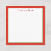 レトロヴィンテージクリスマスサンタアド情報 スクエア名刺 (裏面)