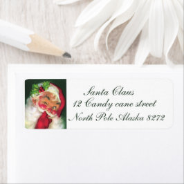 レトロヴィンテージクリスマスサンタアド情報 ラベル