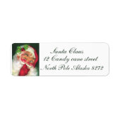 レトロヴィンテージクリスマスサンタアド情報 ラベル (正面)