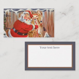 レトロヴィンテージクリスマスサンタアド情報 名刺
