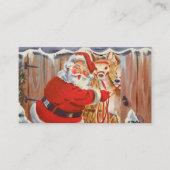 レトロヴィンテージクリスマスサンタアド情報 名刺 (正面)