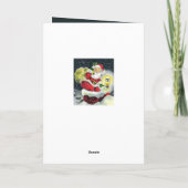 レトロヴィンテージクリスマスサンタアド気持ち シーズンカード (裏面)