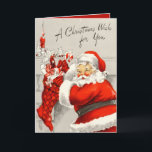 レトロヴィンテージクリスマスサンタアド気持ち シーズンカード<br><div class="desc">レトロヴィンテージクリスマスサンタアド気持ちホリデーカード</div>