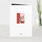 レトロヴィンテージクリスマスサンタアド気持ち シーズンカード (裏面)