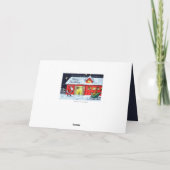 レトロヴィンテージクリスマスサンタアド気持ち シーズンカード (裏面)