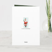 レトロヴィンテージクリスマスサンタカスタマイズ可能カード シーズンカード (裏面)