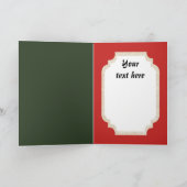 レトロヴィンテージクリスマスサンタカスタマイズ可能カード シーズンカード (内部)