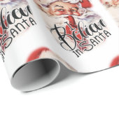 レトロヴィンテージクリスマスサンタクロースホリデイ ラッピングペーパー (ロールコーナー)