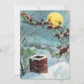 レトロヴィンテージクリスマスサンタズライアッド気持ち シーズンカード (正面)