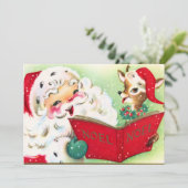 レトロヴィンテージクリスマスサンタトインデナー シーズンカード (スタンド正面)