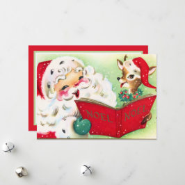 レトロヴィンテージクリスマスサンタトインデナー シーズンカード