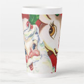 レトロヴィンテージクリスマスサンタトナイダー カフェラテマグ (正面)