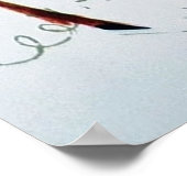 レトロヴィンテージクリスマスサンタトナカイのポスター ポスター (角)