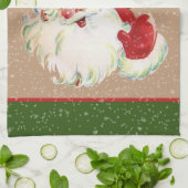 レトロヴィンテージクリスマスサンタトナディキッチン キッチンタオル (折り畳み)