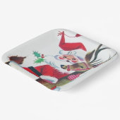 レトロヴィンテージクリスマスサンタパーティー ペーパープレート (傾斜あり)