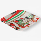 レトロヴィンテージクリスマスサンタパーティー ペーパープレート (傾斜あり)