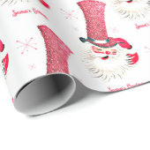 レトロヴィンテージクリスマスサンタパーティー ラッピングペーパー (ロールコーナー)