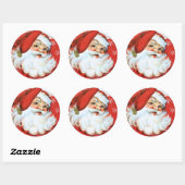 レトロヴィンテージクリスマスサンタフェスティバル ラウンドシール (シート)