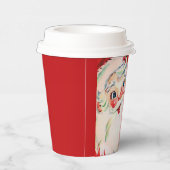 レトロヴィンテージクリスマスサンタホリデイ紙カップ 紙コップ (右)
