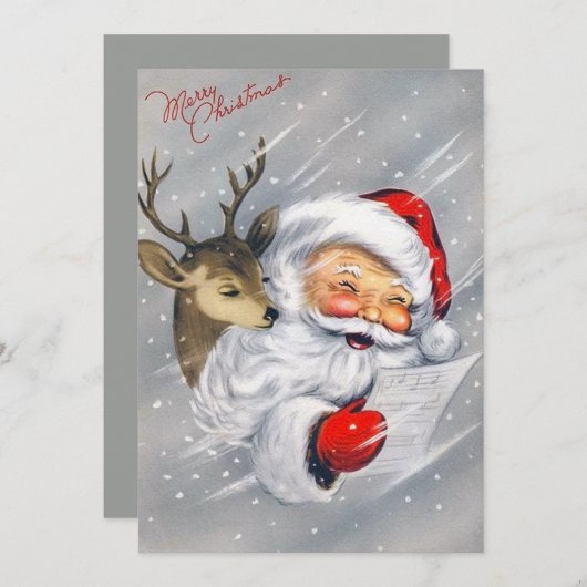 レトロヴィンテージクリスマスサンタホリデイ (正面/裏面)