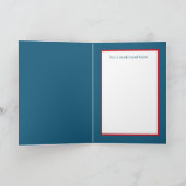 レトロヴィンテージクリスマスサンタホリデイ シーズンカード (内部)