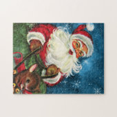 レトロヴィンテージクリスマスサンタホリデイ ジグソーパズル (横)
