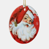 レトロヴィンテージクリスマスサンタホリデイ セラミックオーナメント (右)