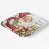 レトロヴィンテージクリスマスサンタホリデイ ペーパープレート (傾斜あり)